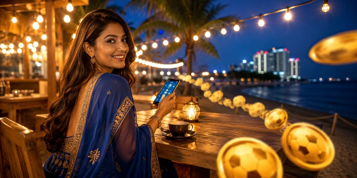 চট্টগ্রাম সমুদ্র সৈকতে মোবাইলে aa444 লটারি পরীক্ষা করছেন একজন খেলোয়াড়
