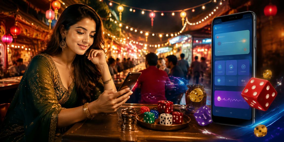 কুমিল্লার রাতের বাজারে ডাইস গেম উপভোগ করছেন একজন খেলোয়াড়