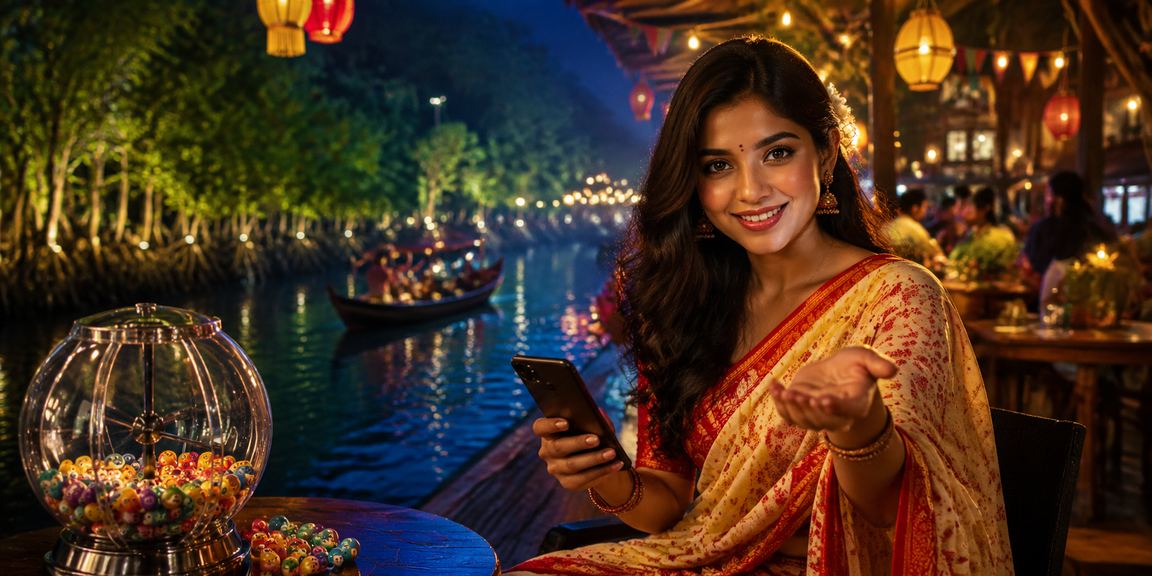 সুন্দরবনের প্রকৃতির পটভূমিতে aa444 লটারি টিকিট