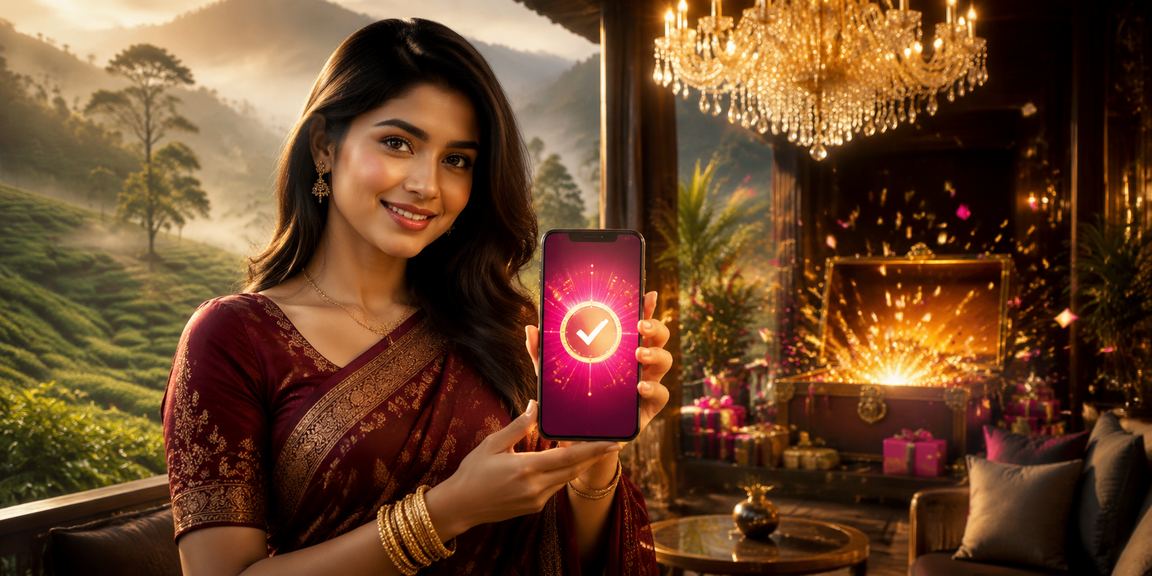 সিলেটের চা বাগানে মোবাইলে aa444 প্ল্যাটফর্ম ব্যবহার করছেন একজন ব্যবহারকারী